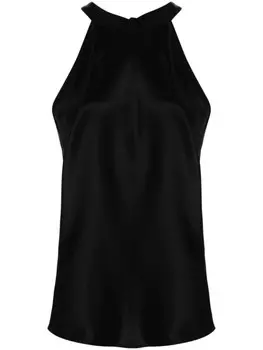 PINKO атласная блузка из ткани жоржет, черный