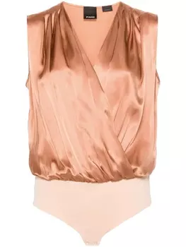 PINKO атласное боди Ines, нейтральный цвет