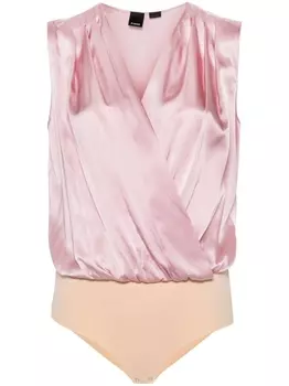 PINKO атласное боди Ines, розовый