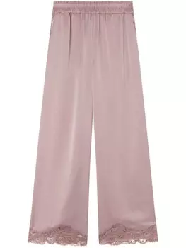 PINKO атласные брюки прямого покроя, розовый