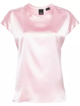 PINKO атласный топ из эластичного шелка, розовый