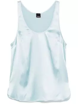 PINKO атласный топ, синий