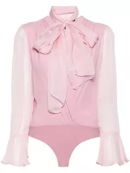 PINKO боди с драпировкой, розовый