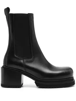 PINKO ботинки с тисненым логотипом, черный