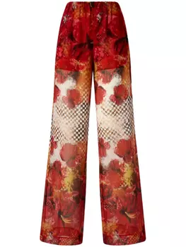PINKO брюки палаццо с узором