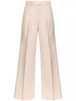 PINKO брюки с завышенной талией, нейтральный цвет