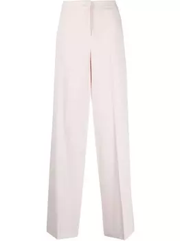 PINKO брюки строгого кроя со складками, розовый