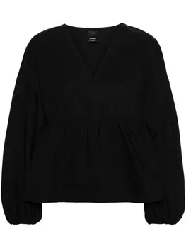 PINKO Buttleship poplin blouse, черный