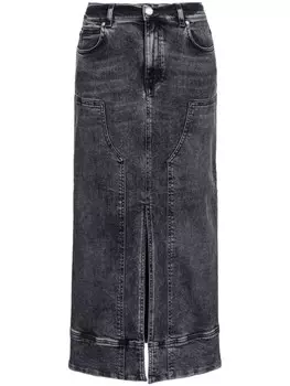 PINKO джинсовая юбка миди Gregoriana, черный