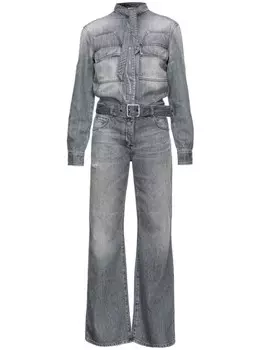 PINKO джинсовый комбинезон bootcut, серый