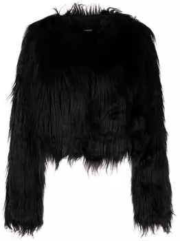 PINKO faux-fur black jacket, черный