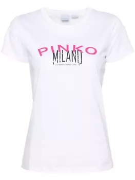 PINKO футболка с логотипом, белый