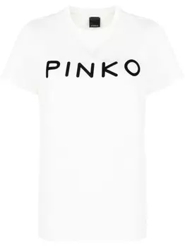 PINKO футболка с логотипом, белый