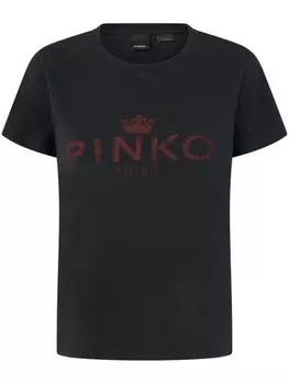 PINKO футболка с логотипом, черный