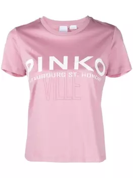 PINKO футболка с логотипом, розовый