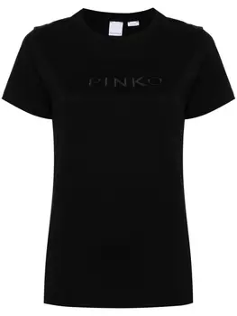 PINKO футболка с нашивкой-логотипом, черный