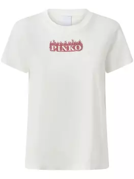 PINKO футболка с принтом, белый