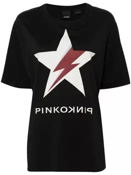 PINKO футболка с принтом, черный