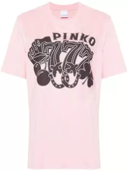 PINKO футболка с принтом, розовый