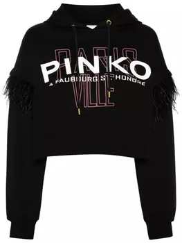 PINKO худи с логотипом, черный