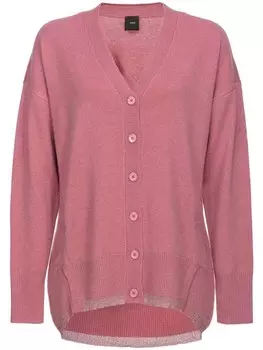 PINKO кардиган тонкой вязки с V-образным вырезом, розовый