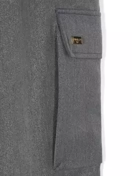 Pinko Kids брюки с логотипом, серый