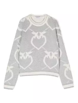 Pinko Kids джемпер с логотипом, белый