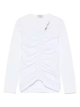 Pinko Kids футболка с рюшами, белый