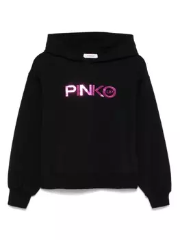 Pinko Kids худи с логотипом, черный