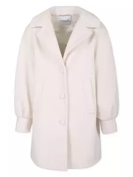 Pinko Kids пальто с вышитым логотипом, нейтральный цвет