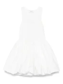 Pinko Kids платье с вышитым логотипом, белый