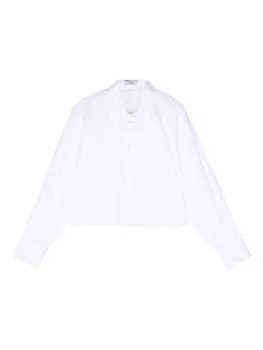Pinko Kids поплиновая рубашка, белый