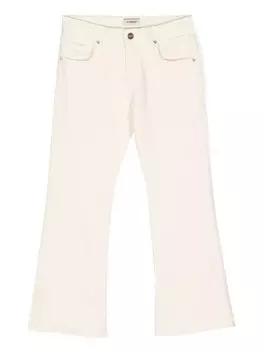 Pinko Kids прямые брюки с пятью карманами, серый