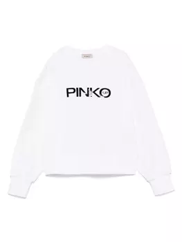 Pinko Kids свитер с логотипом, белый