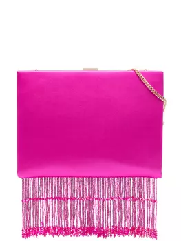 PINKO клатч с бахромой, розовый