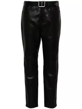 PINKO кожаные брюки, черный