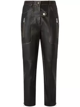 PINKO кожаные брюки, черный