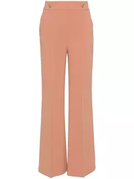 PINKO креповые брюки широкого кроя, коричневый