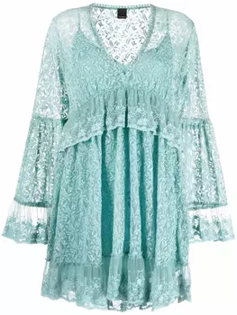 PINKO кружевное платье, зеленый