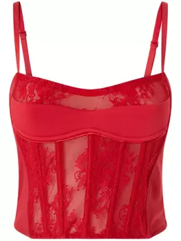 PINKO кружевной корсет, красный