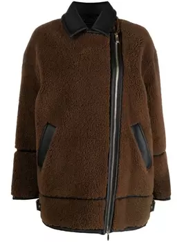 PINKO куртка из шерпы, коричневый