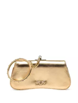 PINKO ламинированный клатч, золотистый