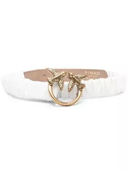 PINKO Love Birds gathered belt, белый