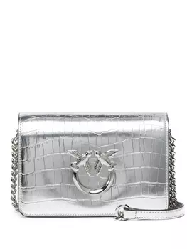 PINKO мини-сумка через плечо Love Click, серебристый