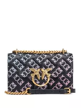 PINKO мини-сумка Love One с монограммой, черный