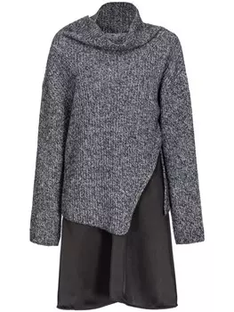 PINKO многослойное трикотажное платье, серый