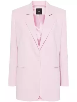 PINKO однобортный креповый блейзер Esagerata, розовый