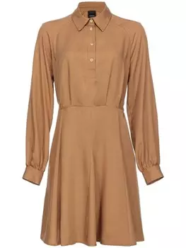 PINKO платье Ascia с длинными рукавами, коричневый