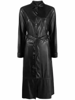 PINKO платье Maris из искусственной кожи с поясом, черный