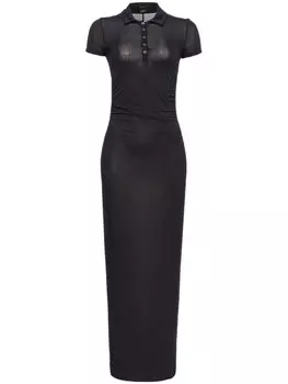 PINKO платье макси с короткими рукавами, черный